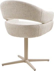 Krémszínű kárpitozott karfás étkezőfotel szett 2 db-os Dover – House Nordic