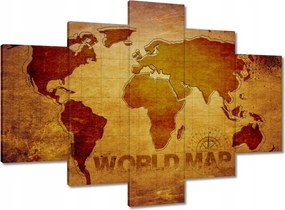 Festmények 150x105 Barna világtérkép World map