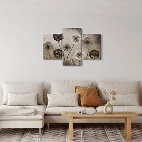 Kép - Rajzolt virágok (90x60 cm)