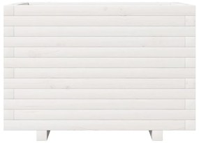 vidaXL fehér tömör fenyőfa virágláda 70 x 40 x 49,5 cm