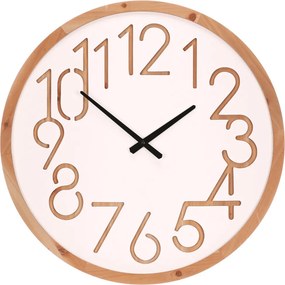 Falióra 60 cm átmérő MDF fa kerettel fehér