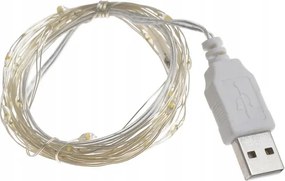 Usb lámpák 30 db Led pont Damil meleg fehér 2,9 m