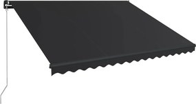 Antracitszürke kézzel behúzható napellenző 450 x 300 cm