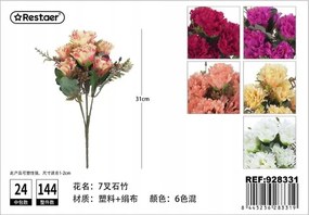 Mesterséges szegfűcsokor realisztikus dekoráció