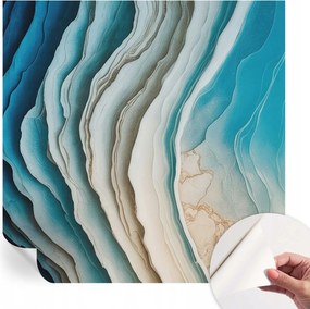 Öntapadós tapéta Fali furnér 3D hatás Harmónia hullámok 250x250 cm