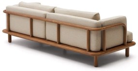 Bézs-natúr színű teakfa kerti kanapé Turqueta – Kave Home