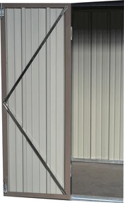 Pléh kerti szerszámos ház, barna/antracit, 2x1,3 m, RADOL