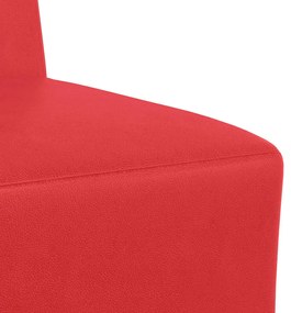 piros műbőr kanapéfotel 55 cm