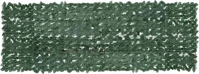 vidaXL sötétzöld leveles erkélyparaván 300 x 100 cm
