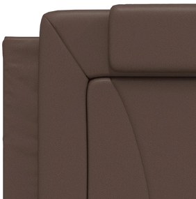 barna műbőr fejtámla párna 80 cm