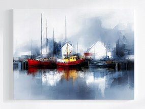 Poszter Víz Tenger Óceán Kikötő Hajók 80x60