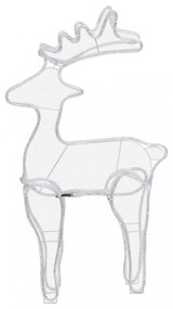 rénszarvasos karácsonyi dísz hálóval és 306 LED-del 60x24x89 cm