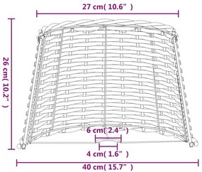 fehér fonott lámpaernyő Ø40x26 cm
