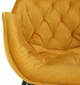 FEDRIS Velvet karosszék sárga