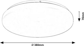 Rabalux 71442 - LED dimmelhető mennyezeti lámpa DANNY 2 LED/34W/230V 3000-6500K átm. 38 cm + távirányítóval