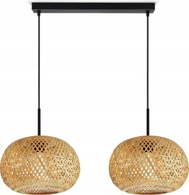 Mennyezeti Lámpa Függő Bambusz Fonott Boho Természetes 580-BZ2 Led E27