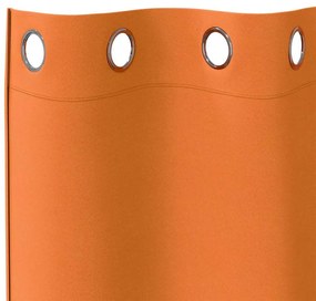 Függönyök 2 pcs Fényes narancssárga 175x140cm Poliészter