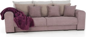 Extra tágas kanapé, lila, őreg rózsaszín, bézs színű, GILEN BIG SOFA