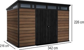 Signature PENT 11x7 műanyag kerti ház dió