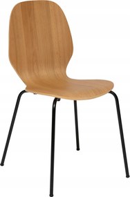 Étkezőszék bézs dió Ouro profilozott ülőfelület fém lábak