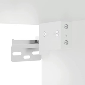 fehér falra szerelhető TV-szekrény LED-del 180 x 31 x 39,5 cm