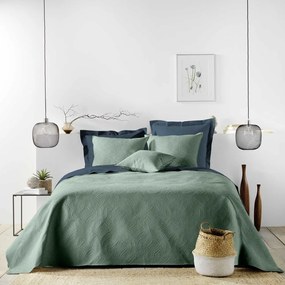 Zöld mikroszálas ágytakaró és párnahuzat szett 240x260 cm Romane – douceur d'intérieur