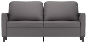 2 személyes szürke műbőr kanapé 140 cm