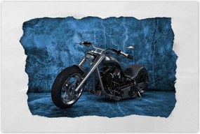 Poszterek 90x60 Kék fal Chopper