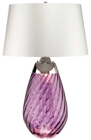 Elstead LENA-TL-L-PLUM-OWSS-LED Asztali lámpa LENA 1xE27/40W/230V 74cm rózsaszín/fehér