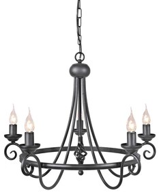 Elstead Lighting HARLECH HR5-BLACK Csillár 5x60W/E14