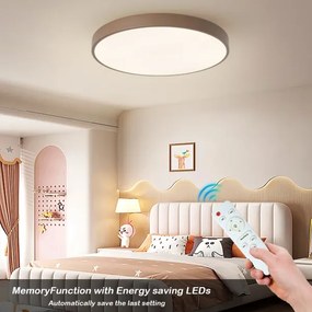 Brilagi - LED dimmelhető mennyezeti lámpa POOL LED/60W/230V 3000-6000K 60 cm barna+távirányító