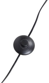 Háromlábú fekete lámpa vászon búrával bézs színben 45 cm - Tripod Classic