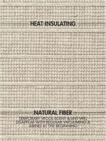 Krémszínű kézi szövésű gyapjú szőnyeg 200x300 cm Camden Parker – Ted Baker