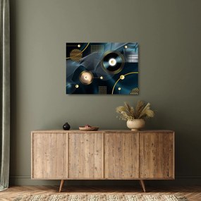 Kép - Arany körök (üvegen) (70x50 cm)