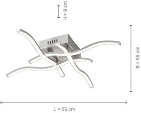 Leuchten Direkt 15131-55 - LED Felületre szerelhető csillár WAWE 4xLED/4,6W/230V matt króm