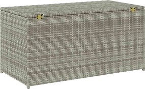 Szürke Polyrattan Kerti Tárolóláda 100 X 50 X 50 Cm