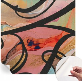 Öntapadós Dekoratív Fotótapéta Hálószobába Színes mozgás 250x250 cm