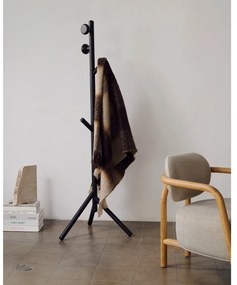 Fekete bükkfa fogas 46x170 cm Nadue – Kave Home