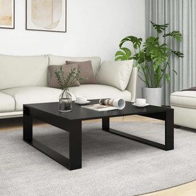 Fekete szerelt fa dohányzóasztal 100 x 100 x 35 cm
