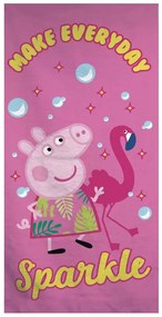 Peppa malac Sparkle fürdőlepedő, strand törölköző 70x140cm