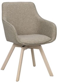 Bézs kárpitozott étkezőfotel szett 2 db-os Alison – Rowico