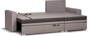 ASTRA3 Kinyitható sarokkanapé Szürke/krém