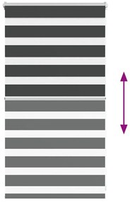 zebrafüggönnyel fekete szövetszélesség 70,9 cm poliészter