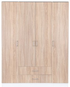 Miami gardróbszekrény 160x205 cm sonoma tölgy-fehér