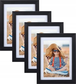 Fotókeretek Képkeret szett 13x18 cm 4 db fekete