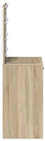 pipereasztal LED világítással Sonoma tölgy 50x41x135 cm
