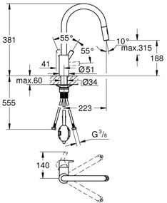 GROHE 31486001 - FEEL mosogatócsaptelep, fényes króm