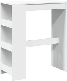 vidaXL fehér szerelt fa tárolórekeszes bárasztal 90 x 40 x 103,5 cm