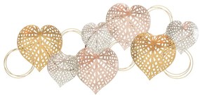 Fém fali dekoráció 91x40 cm Hearts – Mauro Ferretti