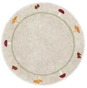 Bézs mosható kézi szövésű pamut gyerek szőnyeg ø140 cm Chanterelle – Lorena Canals